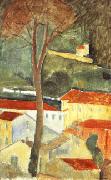 Amedeo Modigliani landscape at cagnes oil on canvas